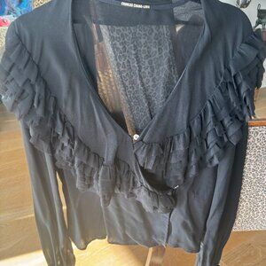 Sheer silk blouse